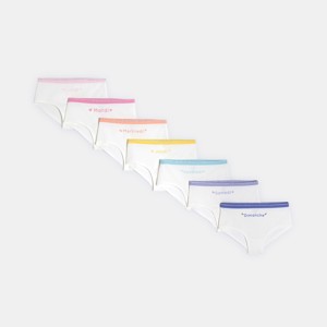 Lot de culottes boxer fantaisie blanc Fille