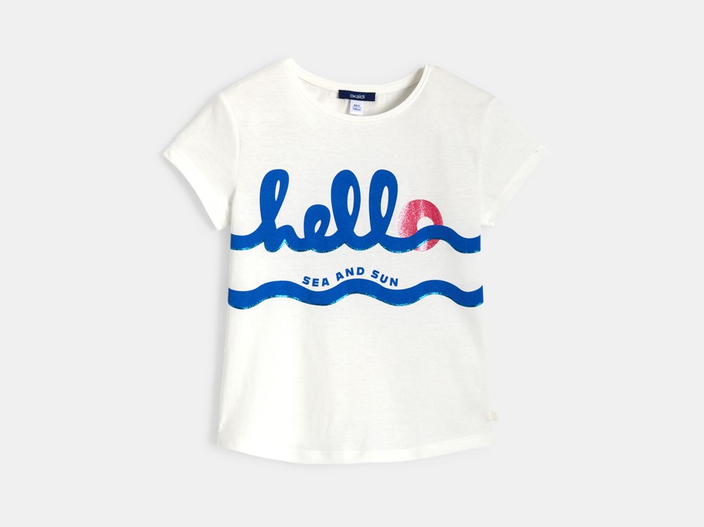 Camiseta con mensaje blanco niña 2