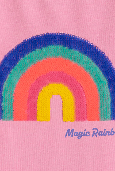 T-Shirt Regenbogen Zauberpailletten rosa Mädchen 2