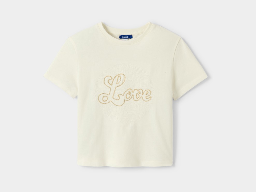 Bjelkasta majica 'Love' za djevojčice 1