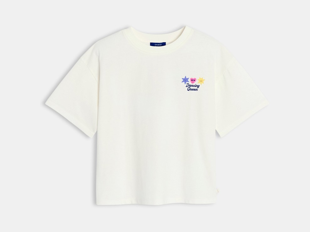 Bijela majica kratkih rukava s motivom za djevojčice 1