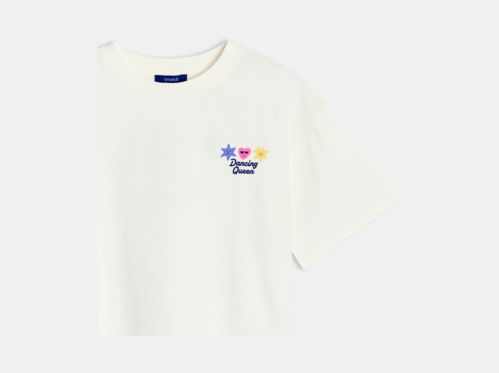 Bijela majica kratkih rukava s motivom za djevojčice 2