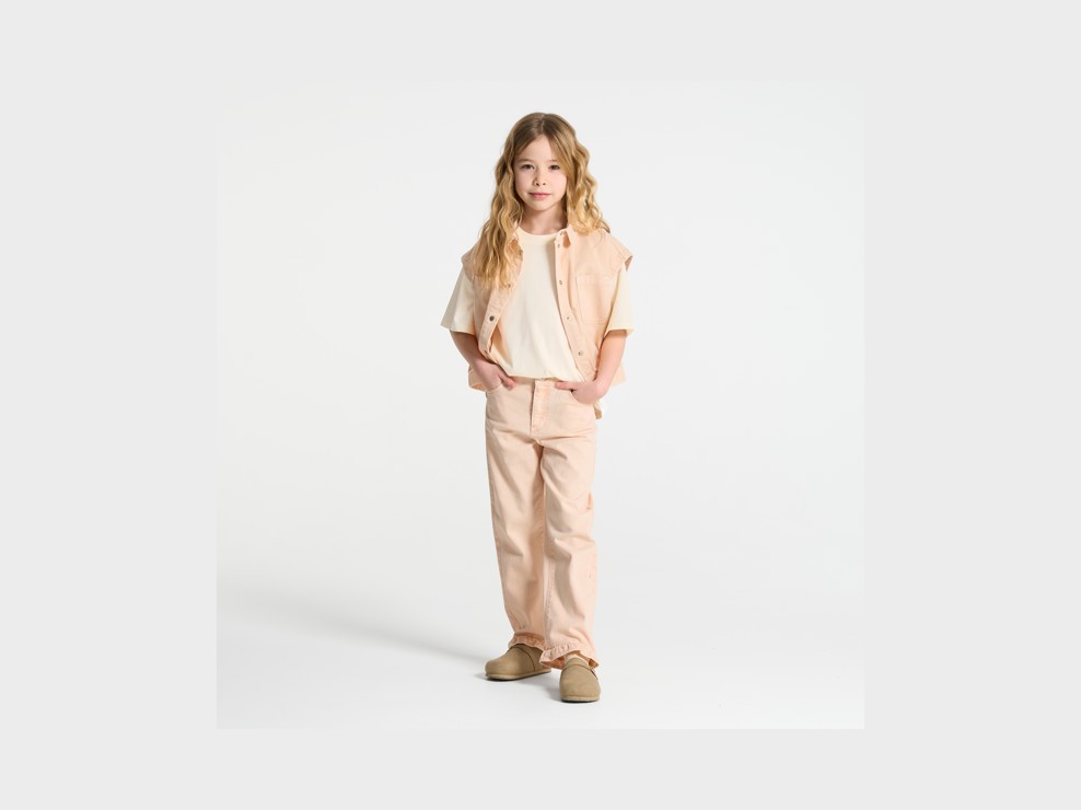 Dekliška bela vzorčasta majica s kratkimi rokavi 1