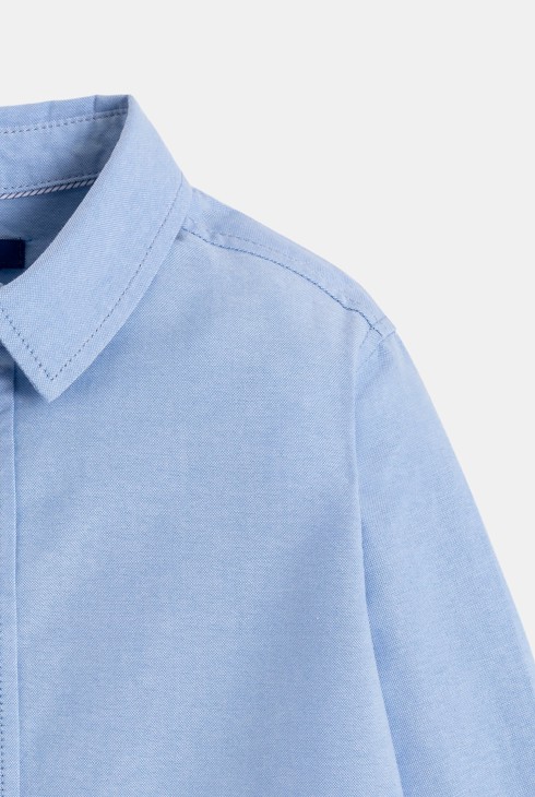 Blaues Langarm-Hemd für Jungen 2