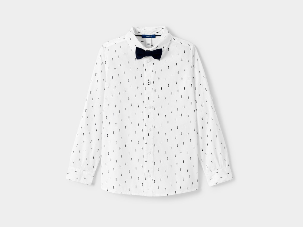 Chemise blanche nœud papillon Garçon 1