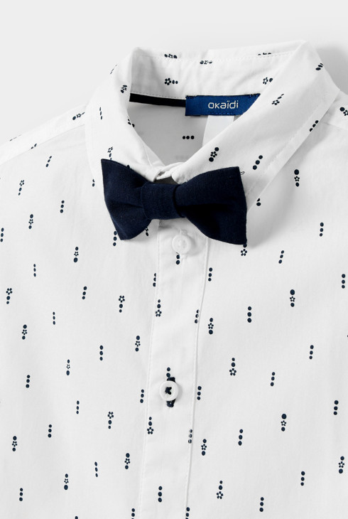Camisa blanca con pajarita para niño 2