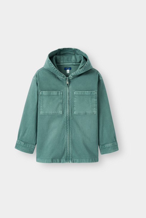 Groen jasje met kap voor jongens 1