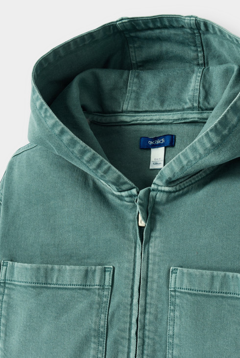 Groen jasje met kap voor jongens 2