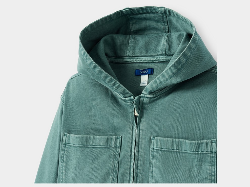 Veste à capuche verte garçon 2