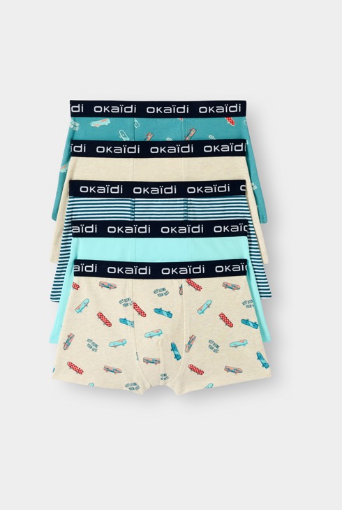 Boxers bleu garçon (lot de 5) 1