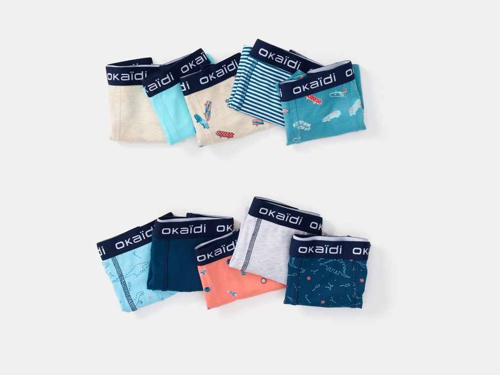 Boxers bleu garçon (lot de 5) 2