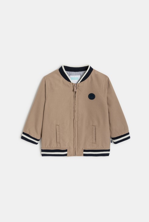 Baumwollbluse modisch beige Kleinkind Junge 1