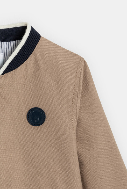 Baumwollbluse modisch beige Kleinkind Junge 2