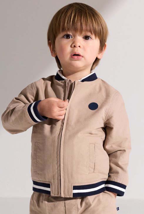Jaqueta cotó fantasia beix bebè nen 1