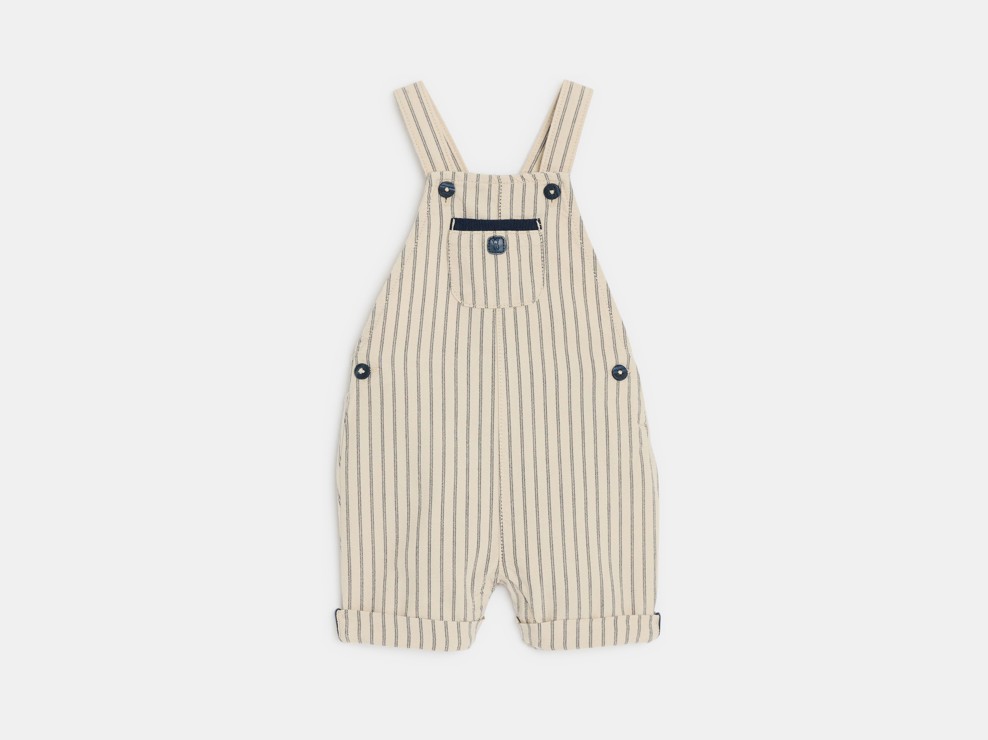 Conjunt de pantalons de peto beix bebè nen 2