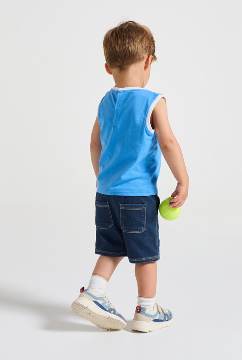 Bermudas vaqueras azul bebé niño 1