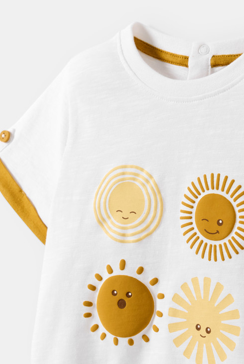 T-shirt soleil jaune bébé garçon