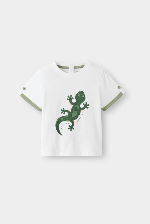 Camiseta lagarto verde bebé niño 1