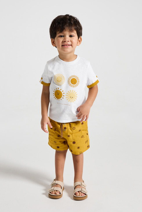 Camiseta sol amarilla bebé niño 1