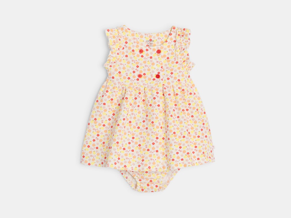 Abito con stampa multicolore neonata 1