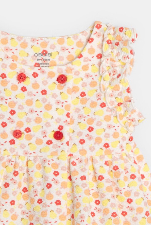 Mehrfarbiges bedrucktes Kleid für kleine Mädchen 2