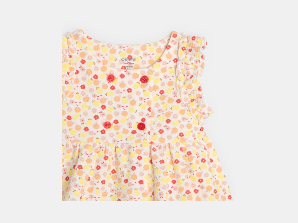 Abito con stampa multicolore neonata 2