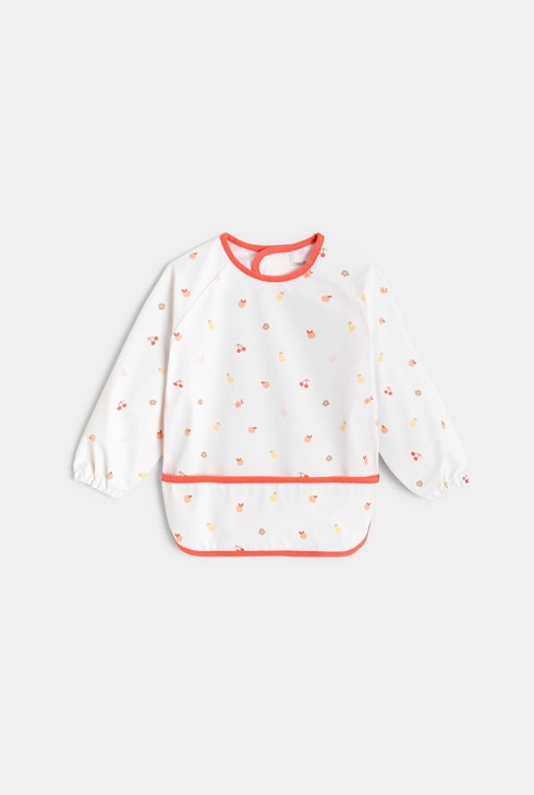Weißes Lätzchen mit Motiv für kleine Mädchen 1