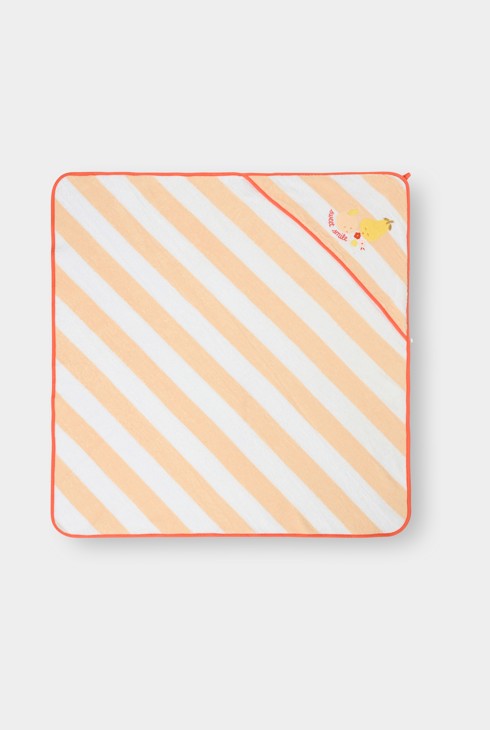 Cape de bain orange à rayures motif fruit bébé mixte 2