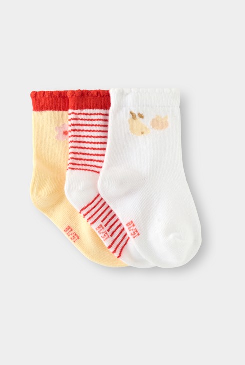 Oranje sokken voor babymeisjes (3 paar) 1