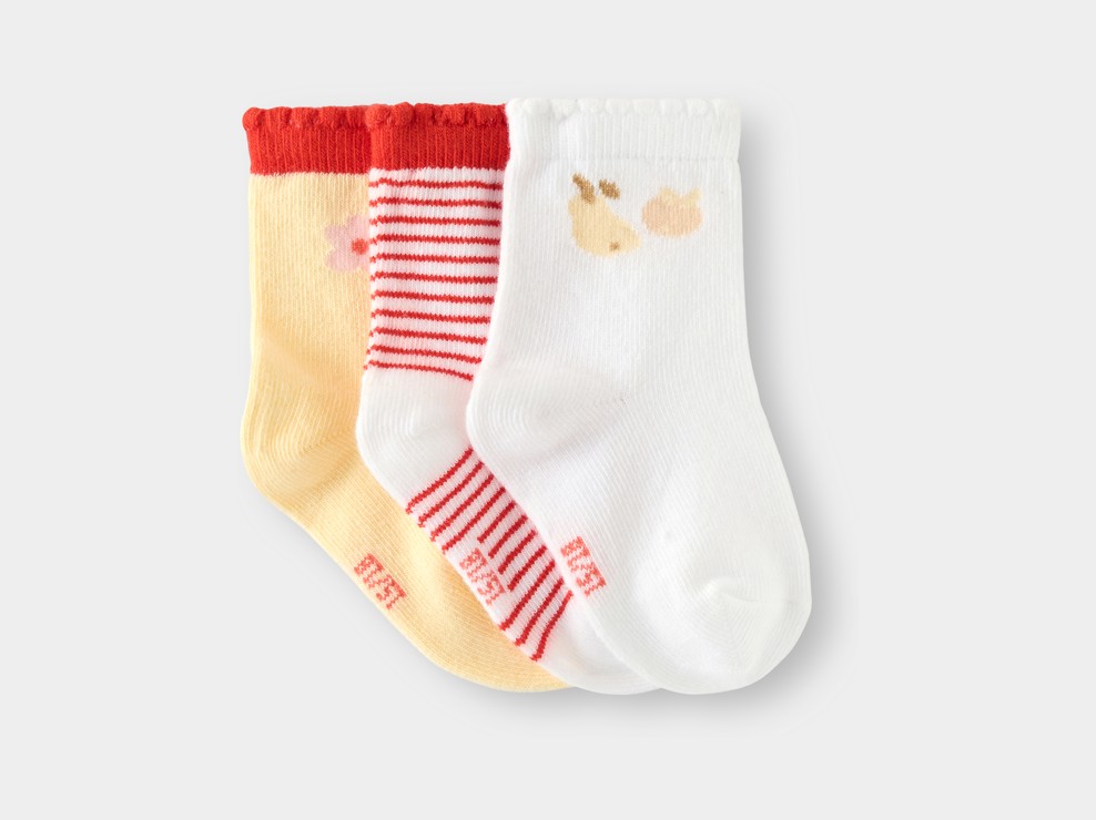 Modische Socken orange Kleinkind Mädchen (3er-Pack) 1