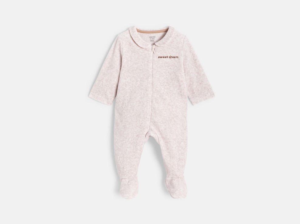 Dormeuse in velluto misto beige 1