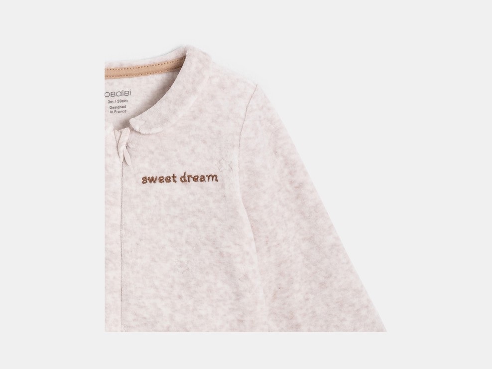 Dormeuse in velluto misto beige 2