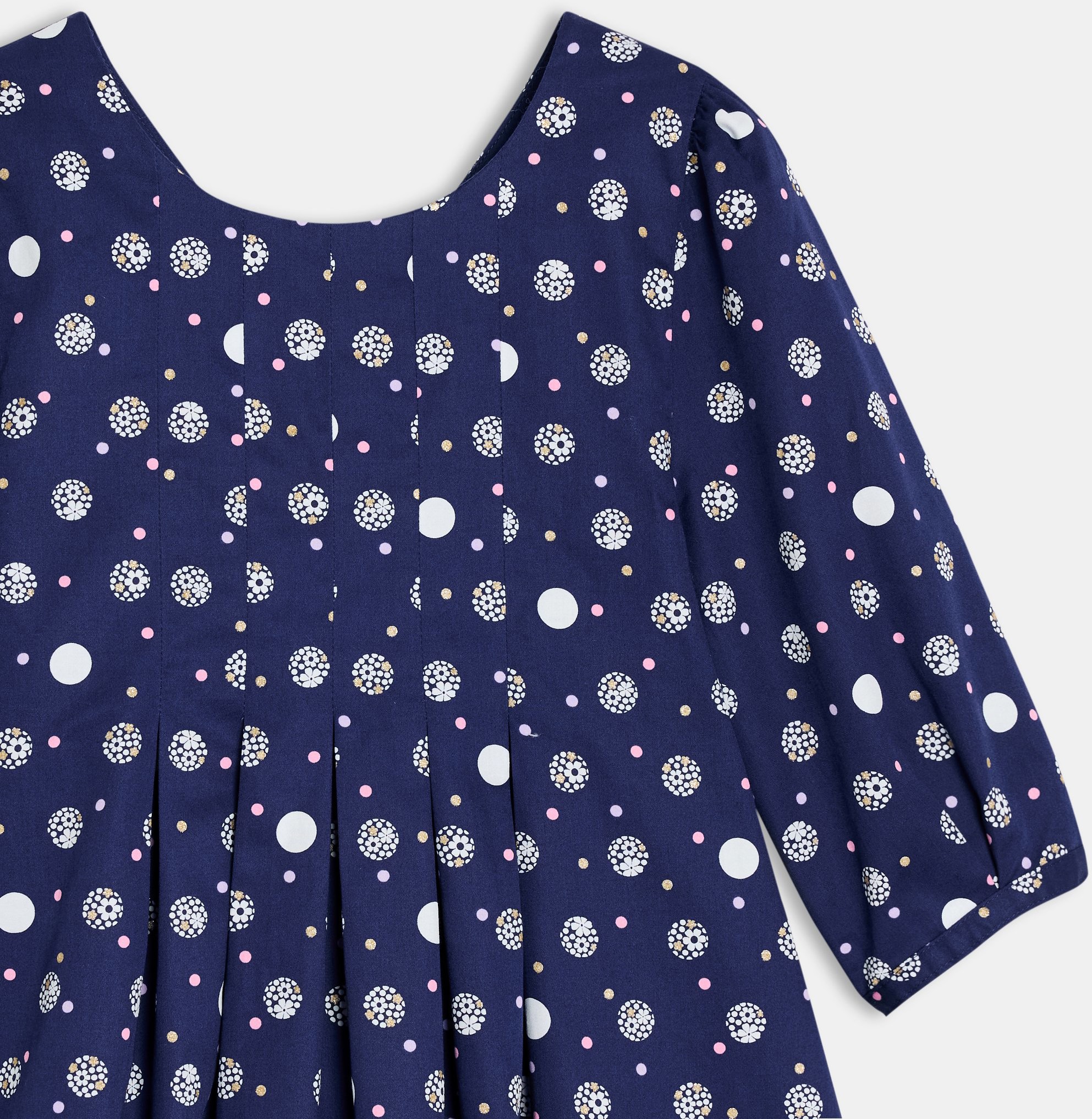 Robe bleue à manches bouffantes Fille 2