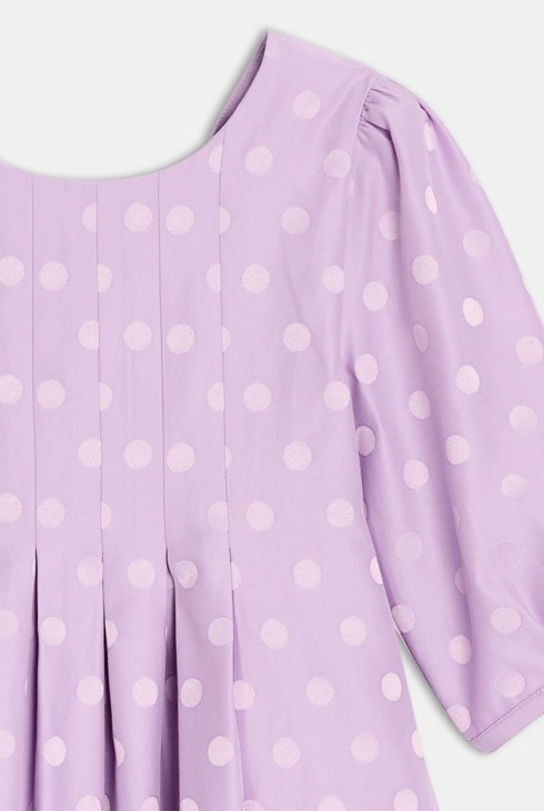 Robe violette à pois Fille 2