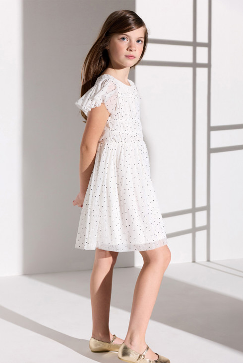 Vestit blanc amb volants nena 1