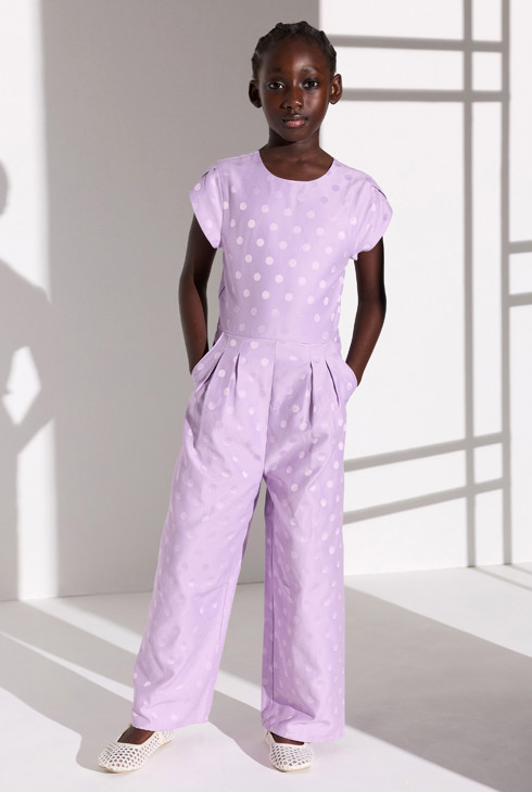 Mono de lunares violeta niña 1