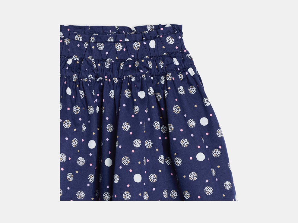 Gonna svasata blu navy bambina 2