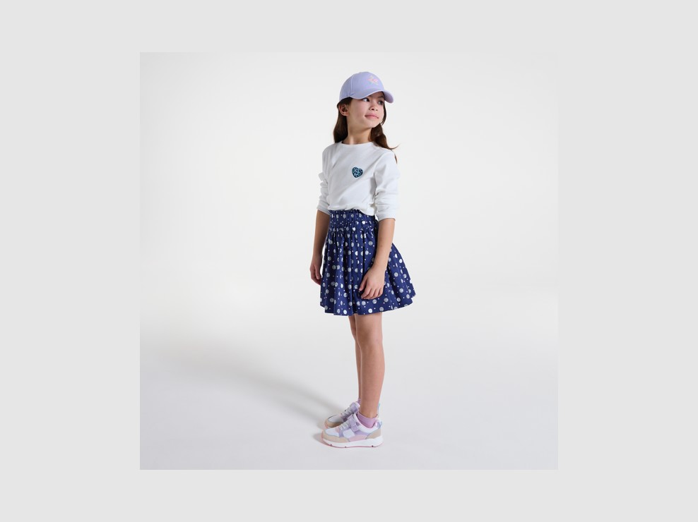 Jupe évasée bleu marine Fille 1