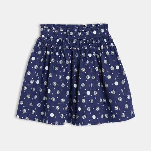 Jupe Évasée Bleu Marine Fille - Imprimé Bleu - 10A - OKAIDI