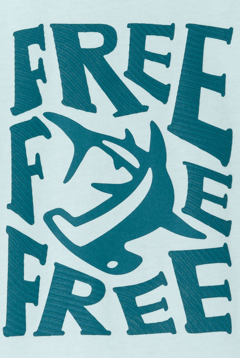 T-shirt requin garçon bleu 2