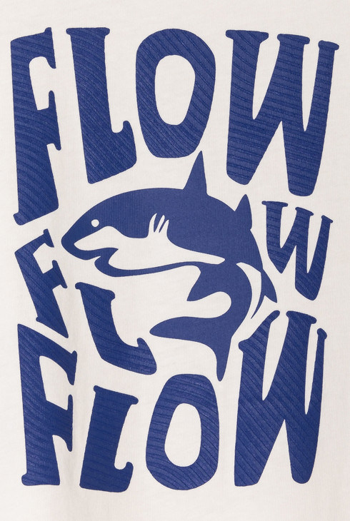 Weiß-blaues T-Shirt mit Haimotiv für Jungen 2