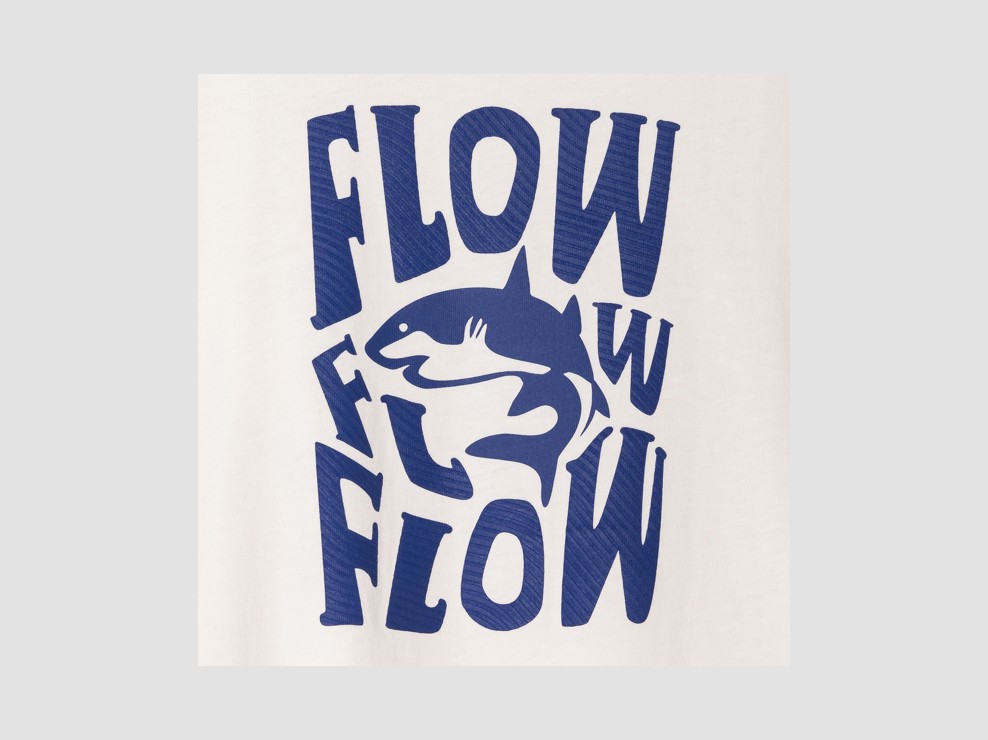 Weiß-blaues T-Shirt mit Haimotiv für Jungen 2