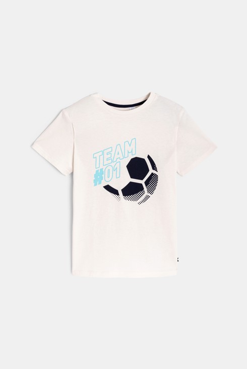 Camiseta fútbol blanca niño 1