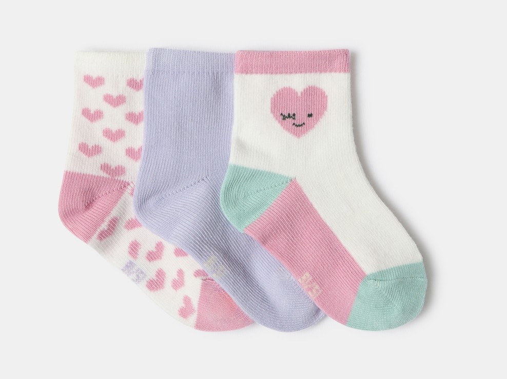 Set rosa Socken bedruckt Mädchen 1