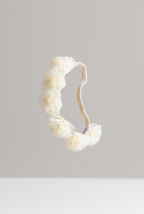 Bandeau blanc à fleurs Fille