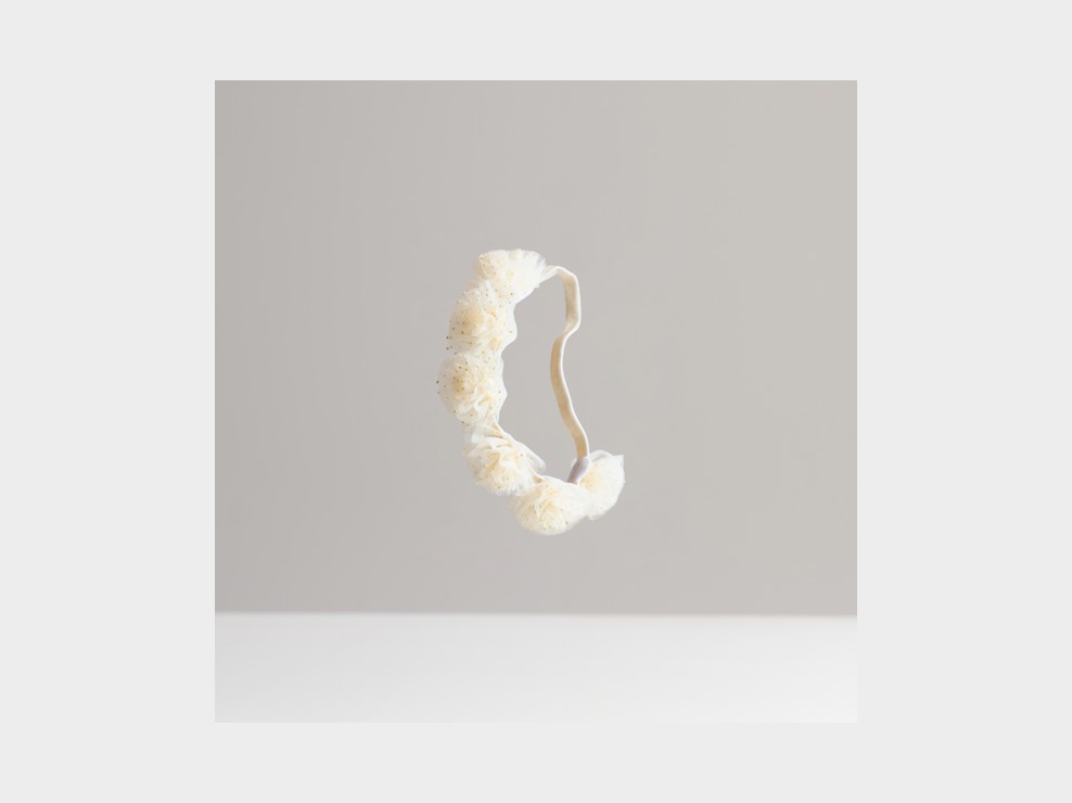 Bandeau blanc à fleurs Fille 2