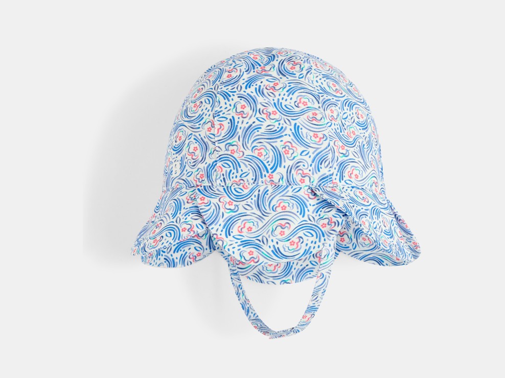 Glockenförmiger Sonnenhut Blumen blau Kleinkind Mädchen 1