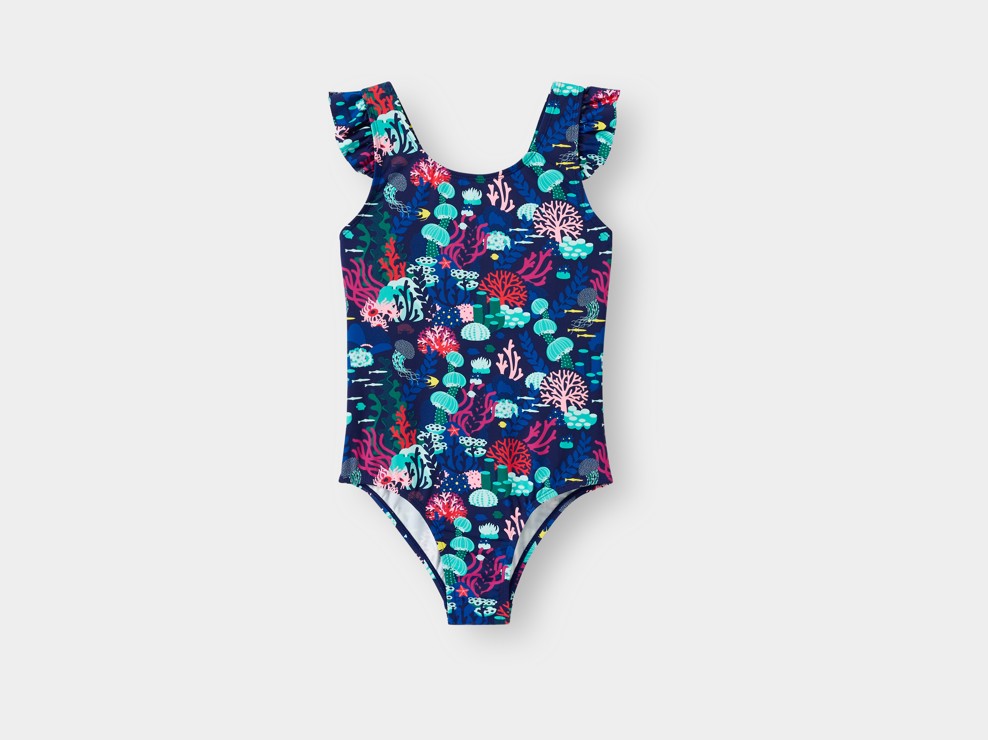 Blauer Einteiler mit Marinemotiv für Mädchen 2