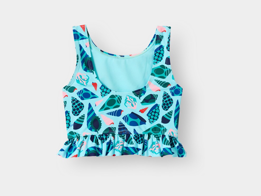 Maillot de bain 2 pièces bleu fille 2
