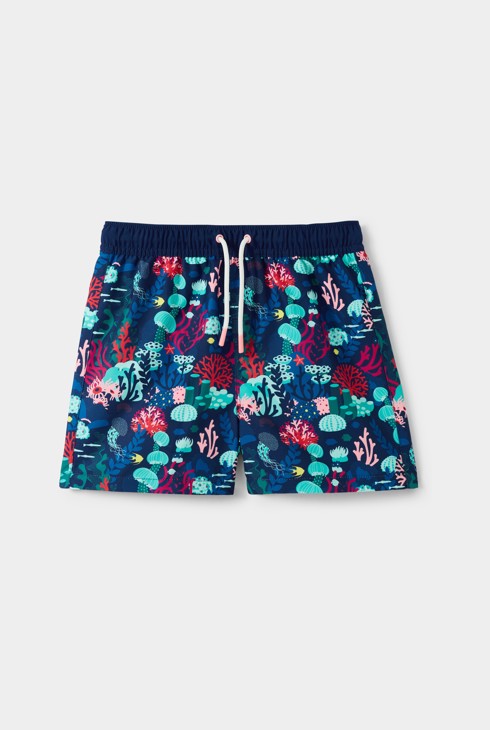 Short de bain imprimé bleu garçon 1